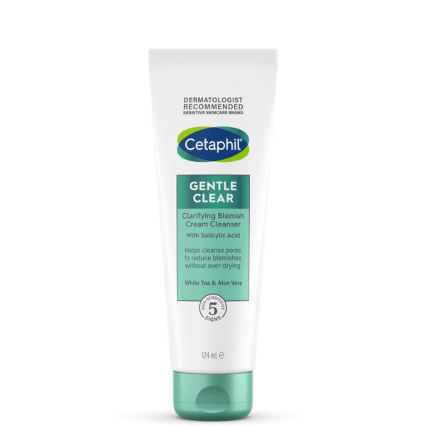 Cetaphil Gentle Clear Clarifying Blemish Face Wash for Sensitive Skin 124ml