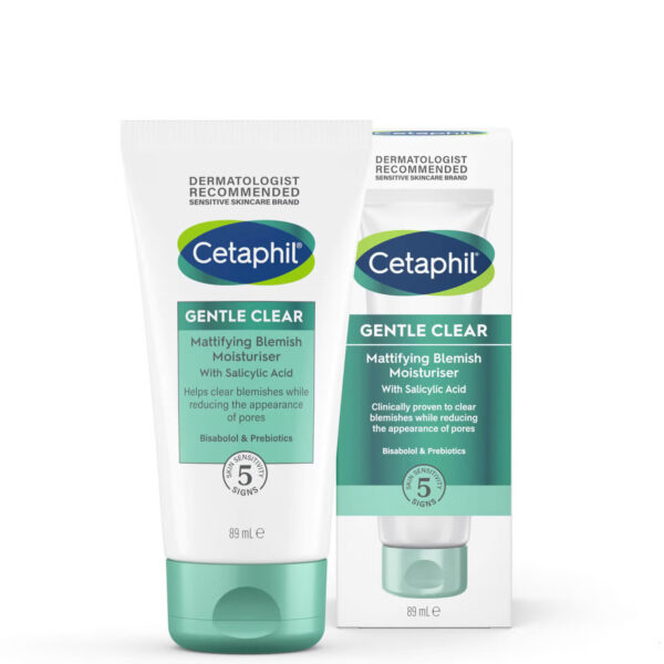 Cetaphil Gentle Clear Mattifying Blemish Face Cream with Salicylic Acid for Sensitive Skin 89ml